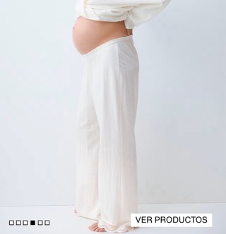 Pantalón premamá blanco talla única