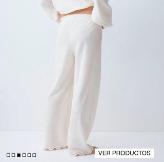Pantalón premamá blanco talla única