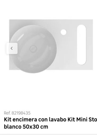 Kit encimera y lavabo - Mini Stone 50x30