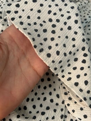 Falda pantalón Stradivarius blanca lunares XS 34
