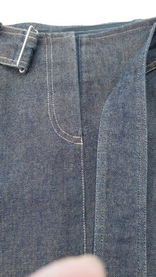 Falda denim marrón Antonio Pernas