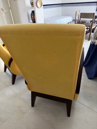 Set di 2 poltrone gialle