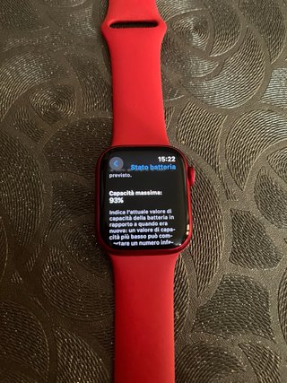 Apple Watch Serie 8 Rosso 93% Batteria