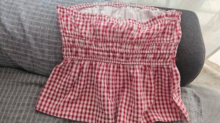 Top Hombros Descubiertos Rojo y Blanco