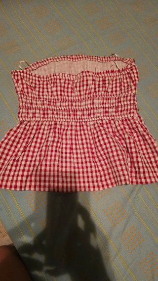 Top Hombros Descubiertos Rojo y Blanco