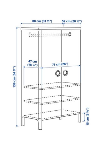 Armario infantil BUSUNGE blanco Ikea