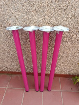 Patas de escritorio Ikea rosas (4 unidades)