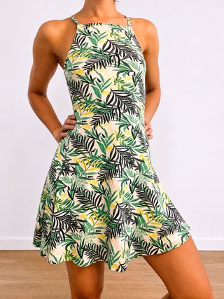 Vestido estampado tropical Easy Wear Talla S