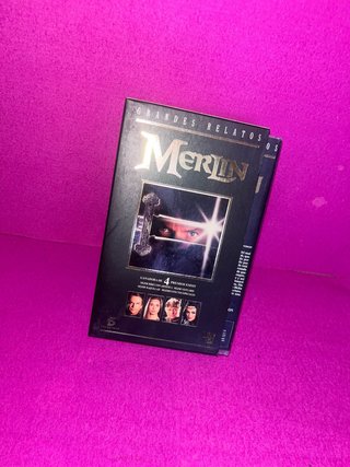 Pack Doble Cintas VHS Merlín Sam Neill