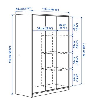 Armario IKEA 3 puertas blanco