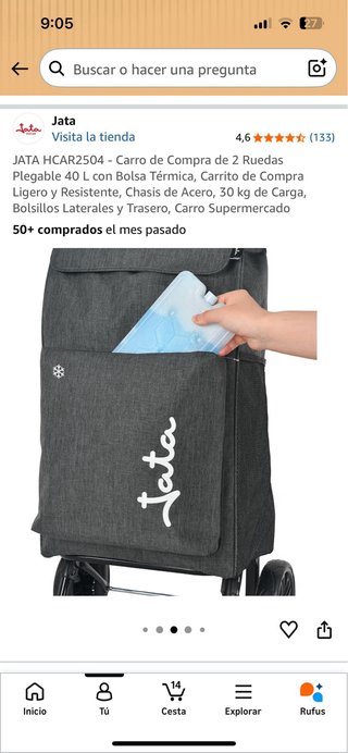 Carro de la compra Jata gris