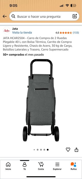 Carro de la compra Jata gris