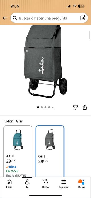 Carro de la compra Jata gris