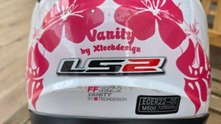 Casco Moto LS2 Infantil Rosa Blanco