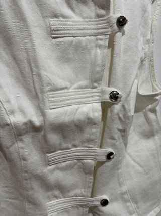 Top vaquero blanco Zara
