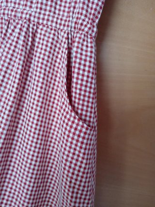 Vestido cuadros rojo y blanco