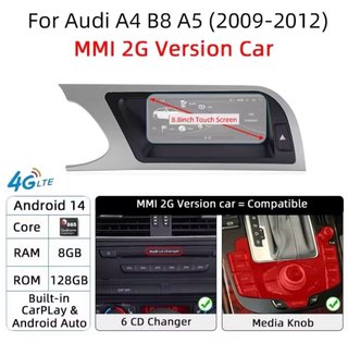Pantalla Android 14 Audi A4 B8 / A5 MMI 2G