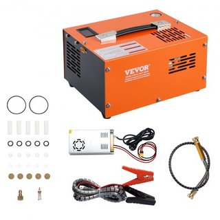Compresor de Aire PCP, Compresor Portátil de Aire PCP 4500PSI/30Mpa con Convertidor Externo, DC12V, AC230V | Libre de Aceite y Agua | Compresor de Rifle de Aire de Parada Manual, Paintball y Tanqu...