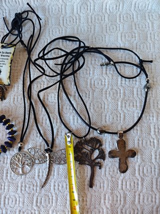 Pack 10 bisutería collares anillos pulsera amuleto