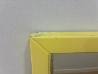 Espejo Madera Amarillo Cuadrado