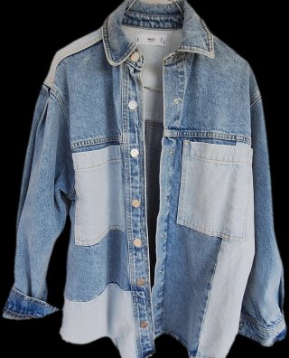 Cazadora vaquera MNG Patchwork