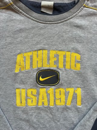 Sudadera Nike Vintage Gris Athletic USA1971