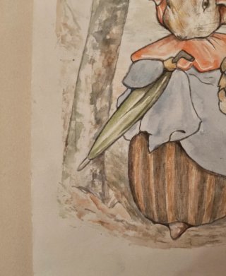 Acquarello Mamma Coniglio Beatrix Potter 1996