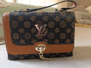 Bolso con el estampado tipo Louis Vuitton Marrón y