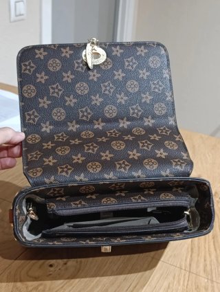 Bolso con el estampado tipo Louis Vuitton Marrón y