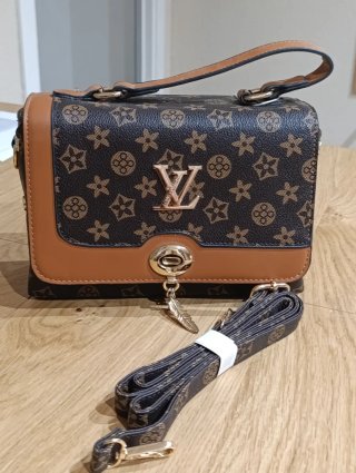 Bolso con el estampado tipo Louis Vuitton Marrón y