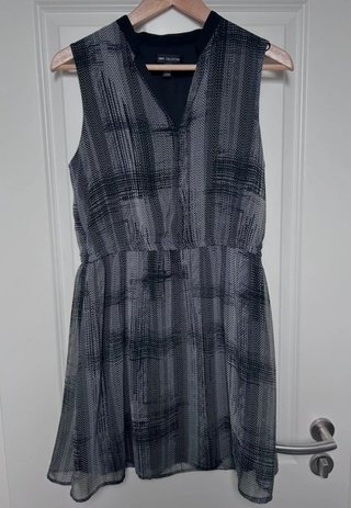 Vestido ANN COLLECTION gris y negro