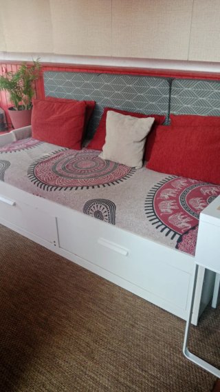 Cama Diván Ikea Blanca con Cajones