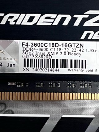 DDR4 G.Skill Trident Z Neo DDR4 3600mh 32GB RGB