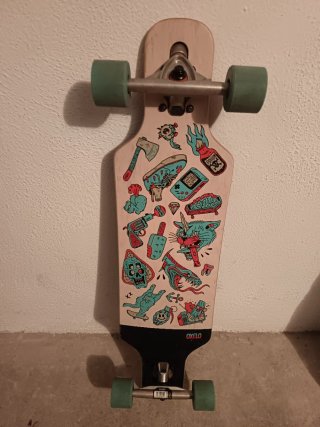 Monopatín Longboard Negro