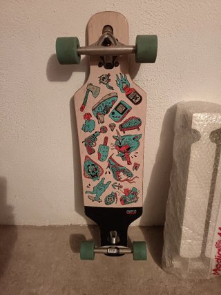 Monopatín Longboard Negro