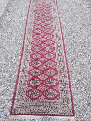 Tappeto Runner Orientale Kashmir lana-seta-cotone