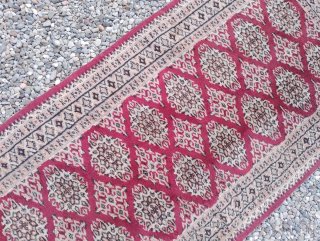Tappeto Runner Orientale Kashmir lana-seta-cotone