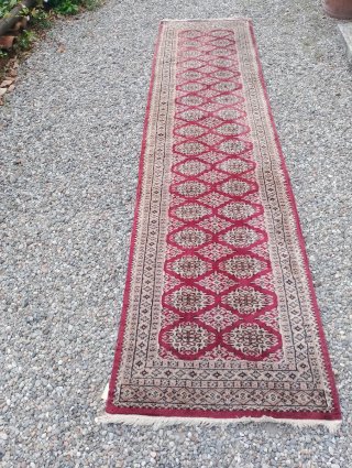 Tappeto Runner Orientale Kashmir lana-seta-cotone