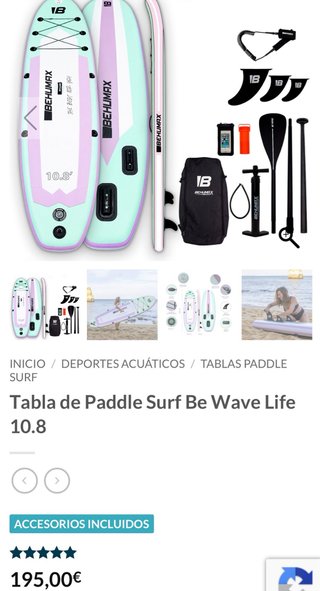 Tabla Paddle Surf Be Wave Life 10.8