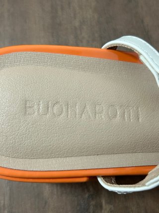 Sandalias Buonarotti Talla 38 Beige y Naranja