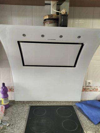 Campana extractora blanca