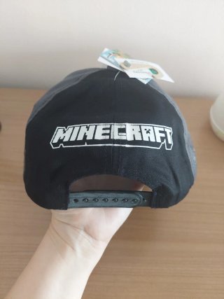 Gorra Minecraft TNT Creeper Negra Gris
