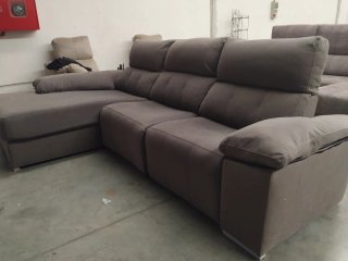 Sofá Chaiselongue Eléctrico Gris