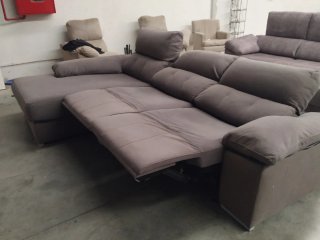 Sofá Chaiselongue Eléctrico Gris