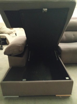 Sofá Chaiselongue Eléctrico Gris