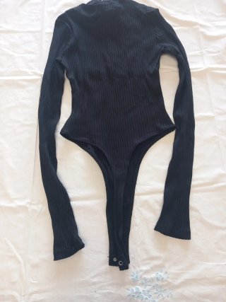 Body Bershka negro manga larga talla M