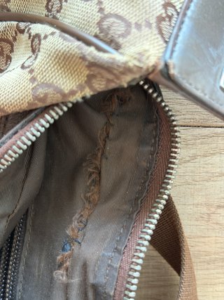 Borsa hobo a mano spalla GUCCI crossbody marrone