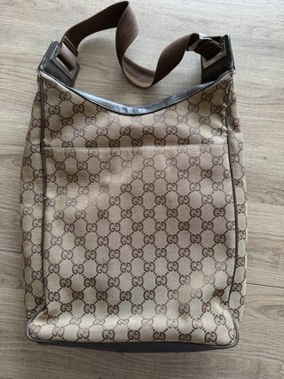 Borsa hobo a mano spalla GUCCI crossbody marrone