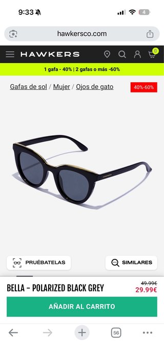 Gafas de sol Hawkers Bella Polarized Black Grey