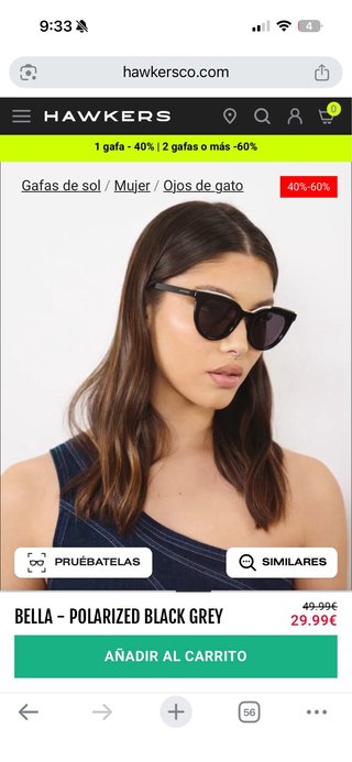 Gafas de sol Hawkers Bella Polarized Black Grey